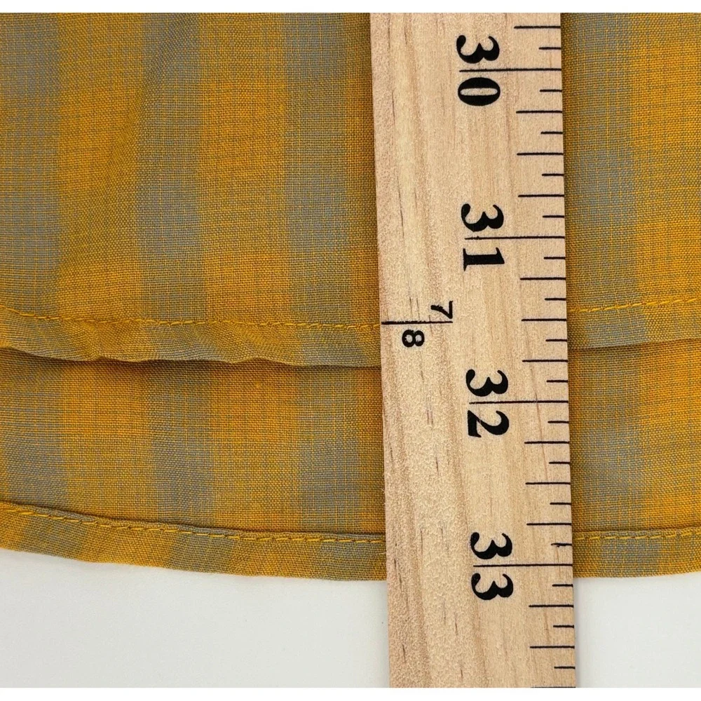The North Face Short Sleeve Button Down Shirt Men's XXL Gold Plaid Hiking